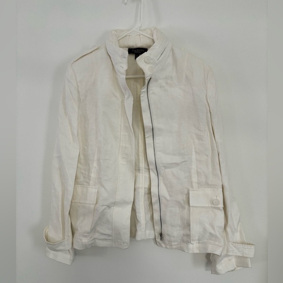Talbots Women's white 100% Linen Jacket nwot size 12 - Picture 9 of 11